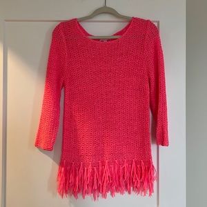 Lilly Pulitzer 3/4 knit sweater in hot pink